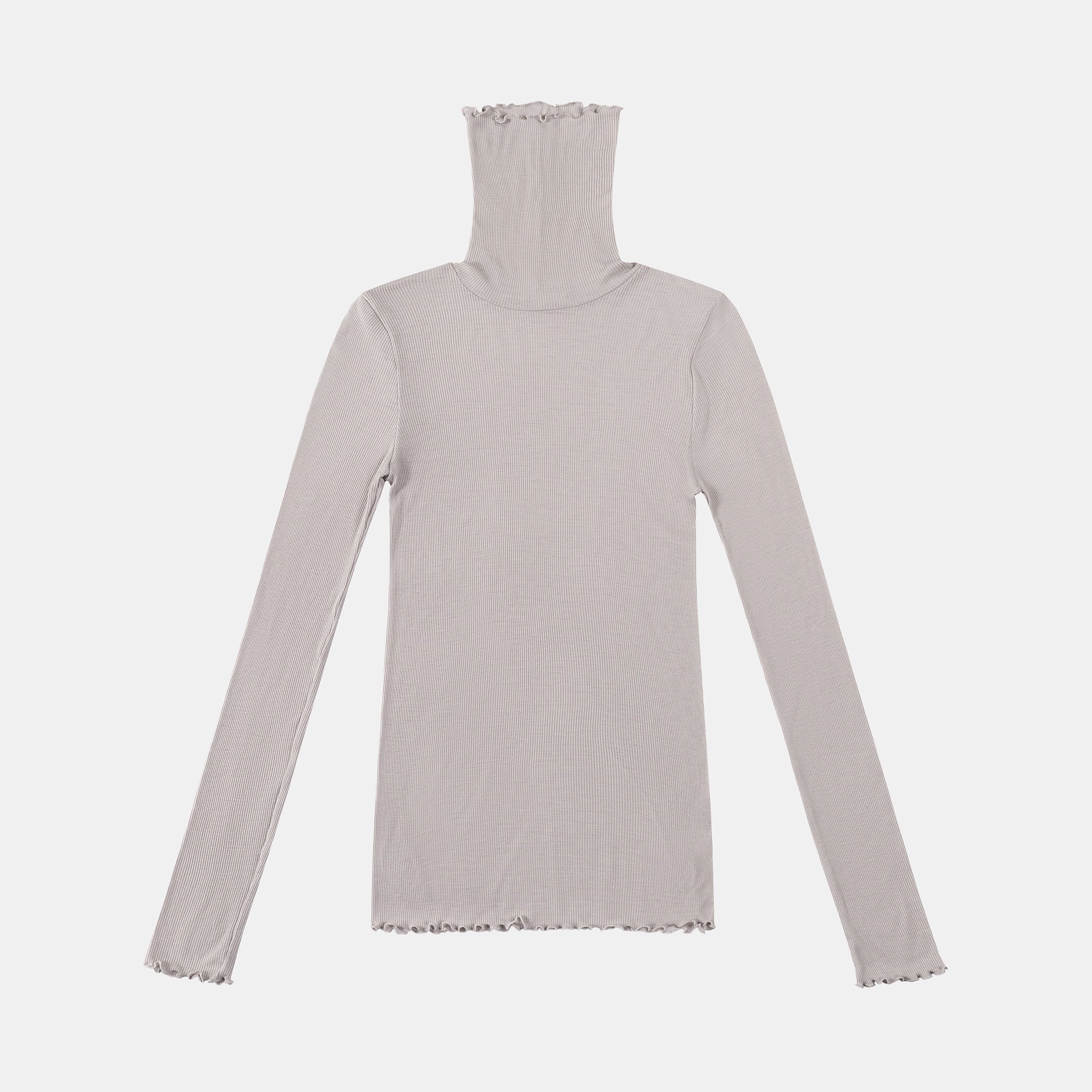 【luxe by mujyu】日本製メリノウール100%リブ ハイネックプルオーバー<br><span style="color: red;">今ならまとめ買いで10%OFF</span>