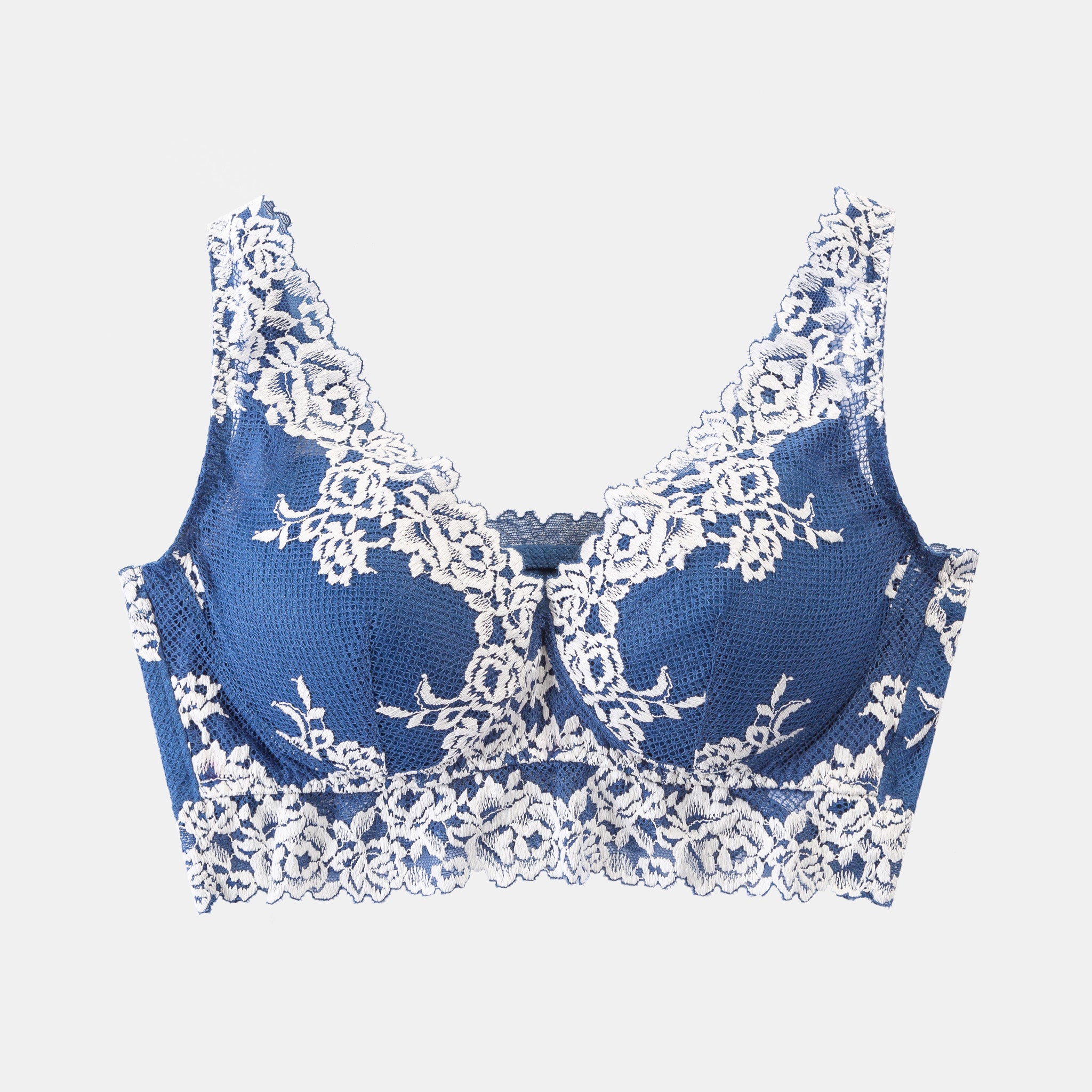 ノンワイヤーレーシーブラレット〈ホワイトローズ〉