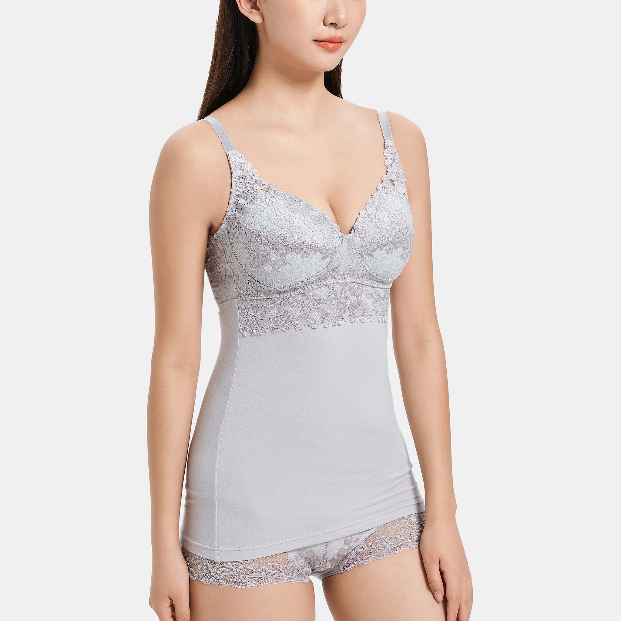 【30%OFF】<br>ノンワイヤーレーシーブラキャミ〈ガーデニア〉