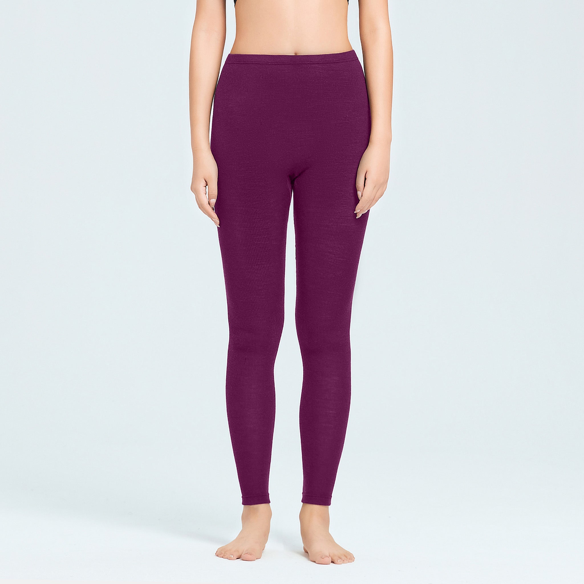 【luxe by mujyu】メリノウール100%リブ レギンス<br><span style="color: red;">今ならまとめ買いで5%OFF</span>