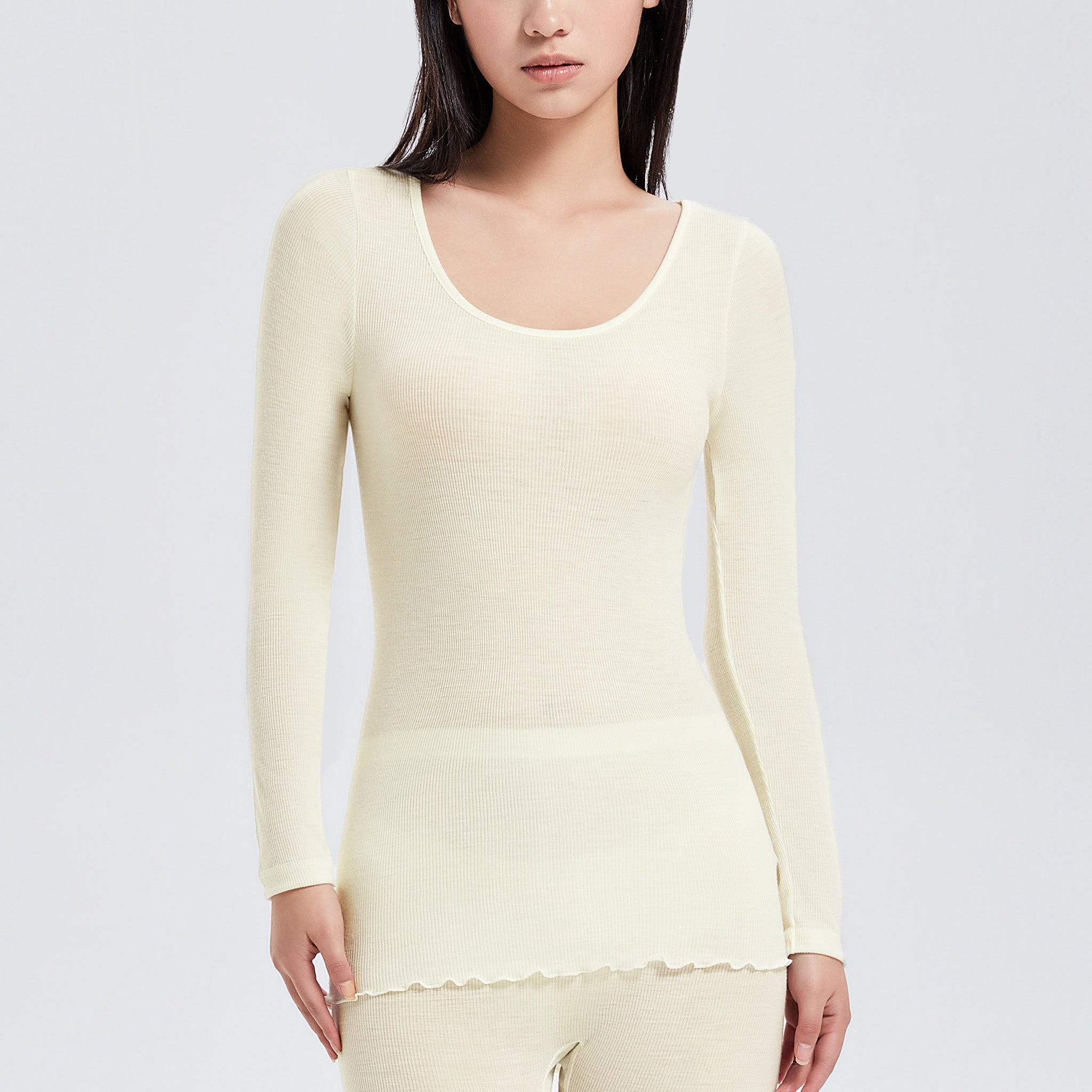 【luxe by mujyu】日本製メリノウール100%リブ プルオーバー<br><span style="color: red;">今ならまとめ買いで5%OFF</span>