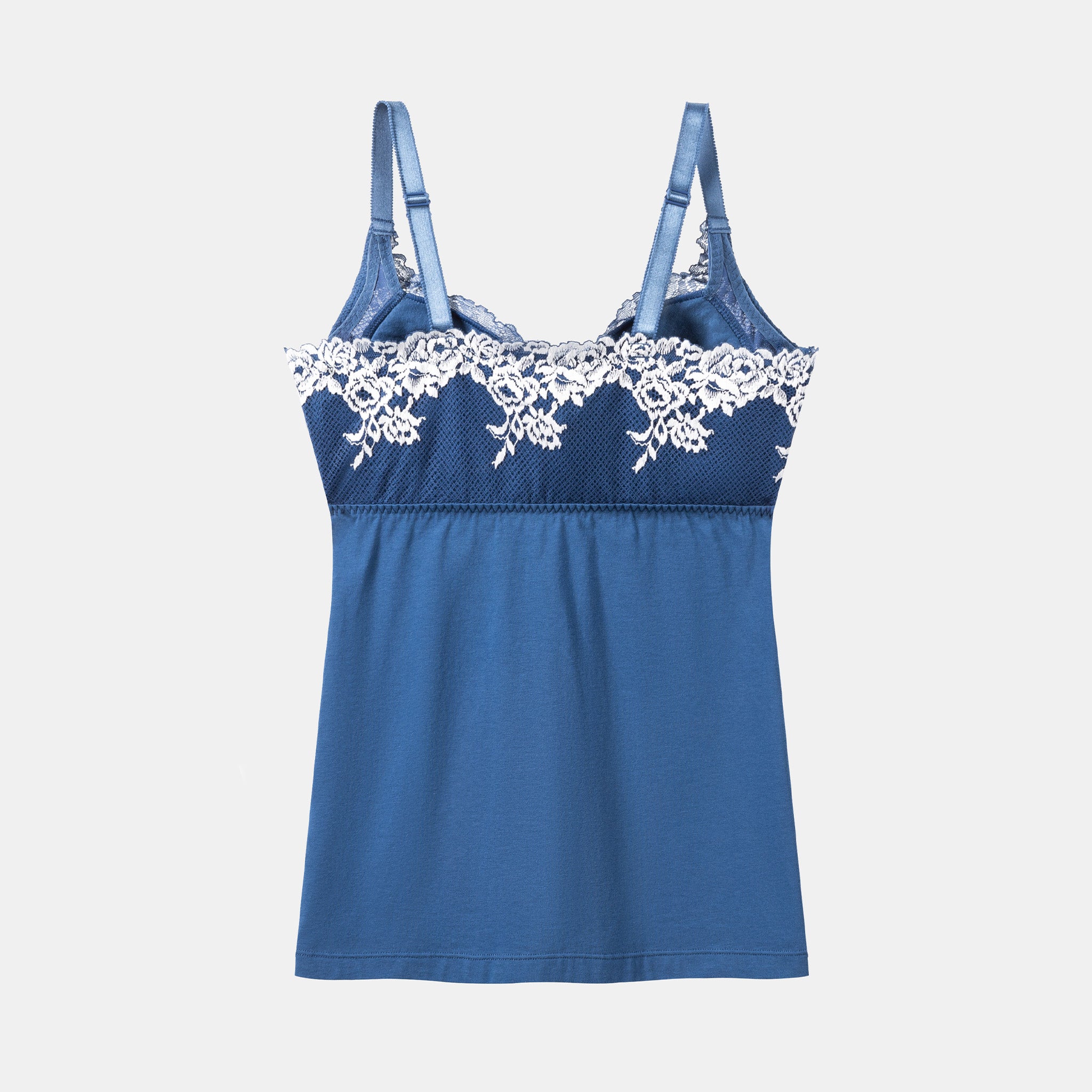 ノンワイヤーレーシーブラキャミ〈ホワイトローズ〉