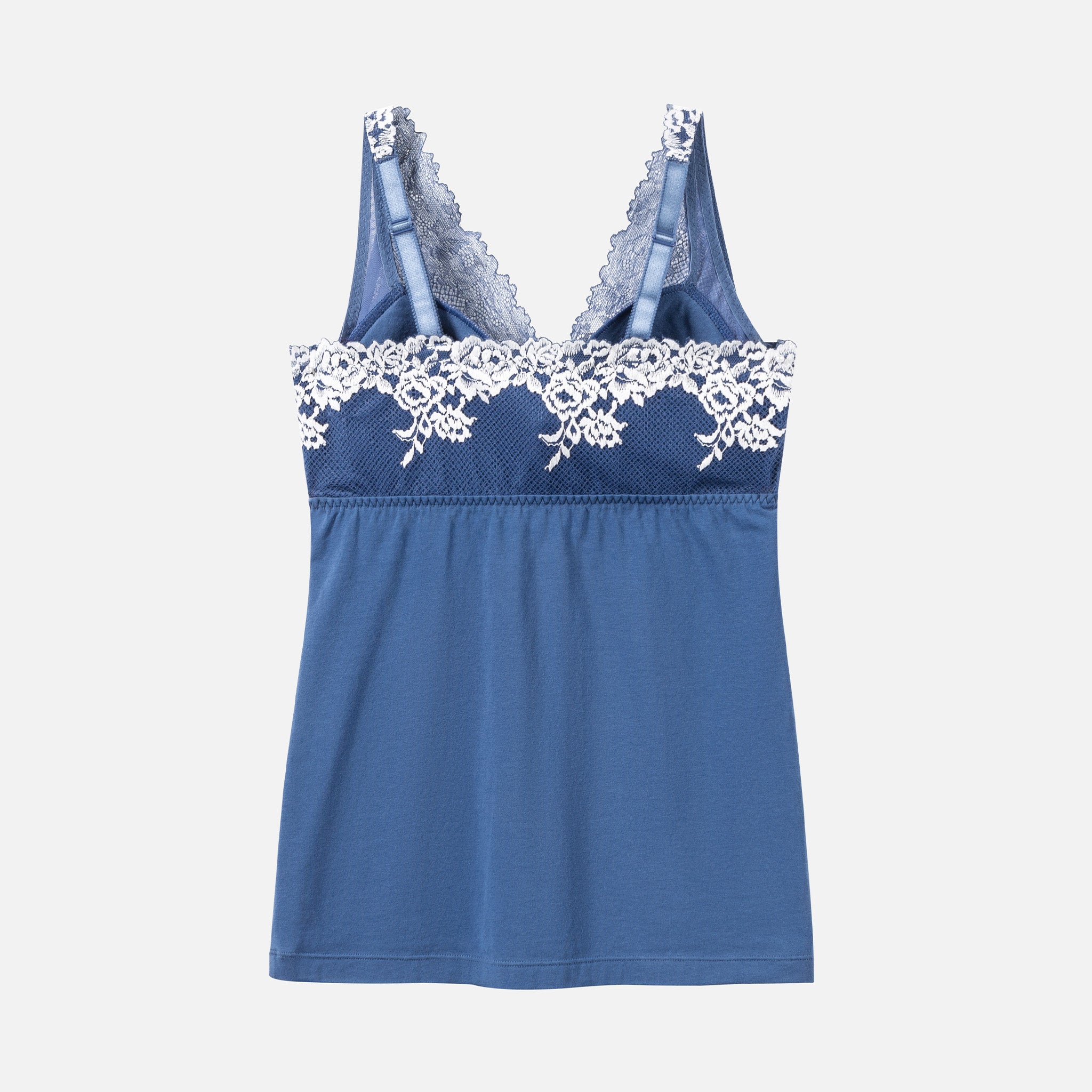 ノンワイヤーレーシーブラレットキャミ〈ホワイトローズ〉