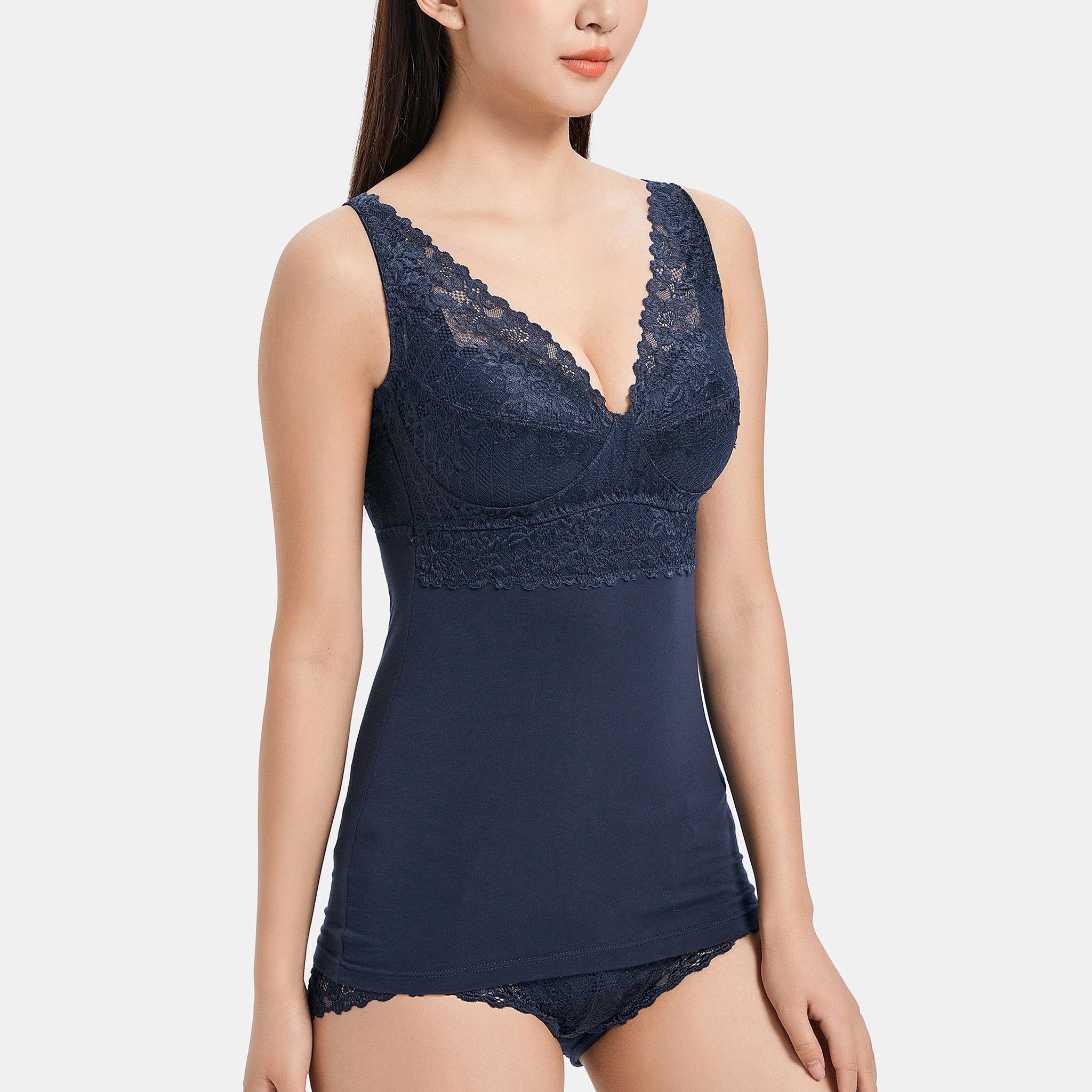 【30%OFF】<br>ノンワイヤーレーシーブラレットキャミ〈ガーデニア〉