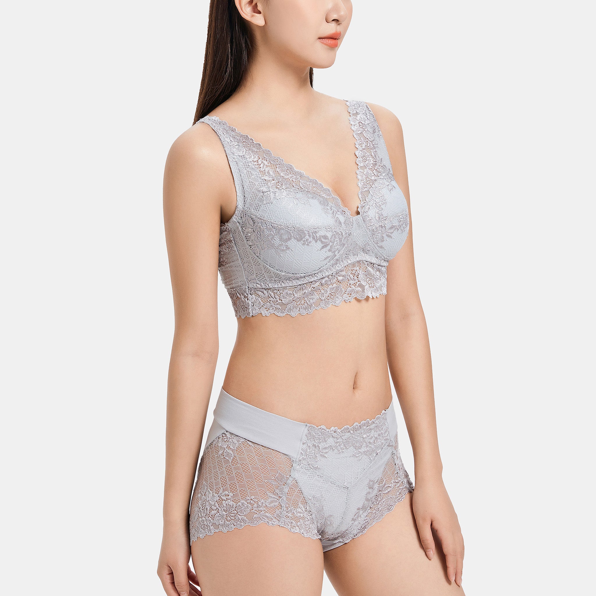 <30% OFF> <br>ノンワイヤーレーシーブラレット〈ガーデニア〉