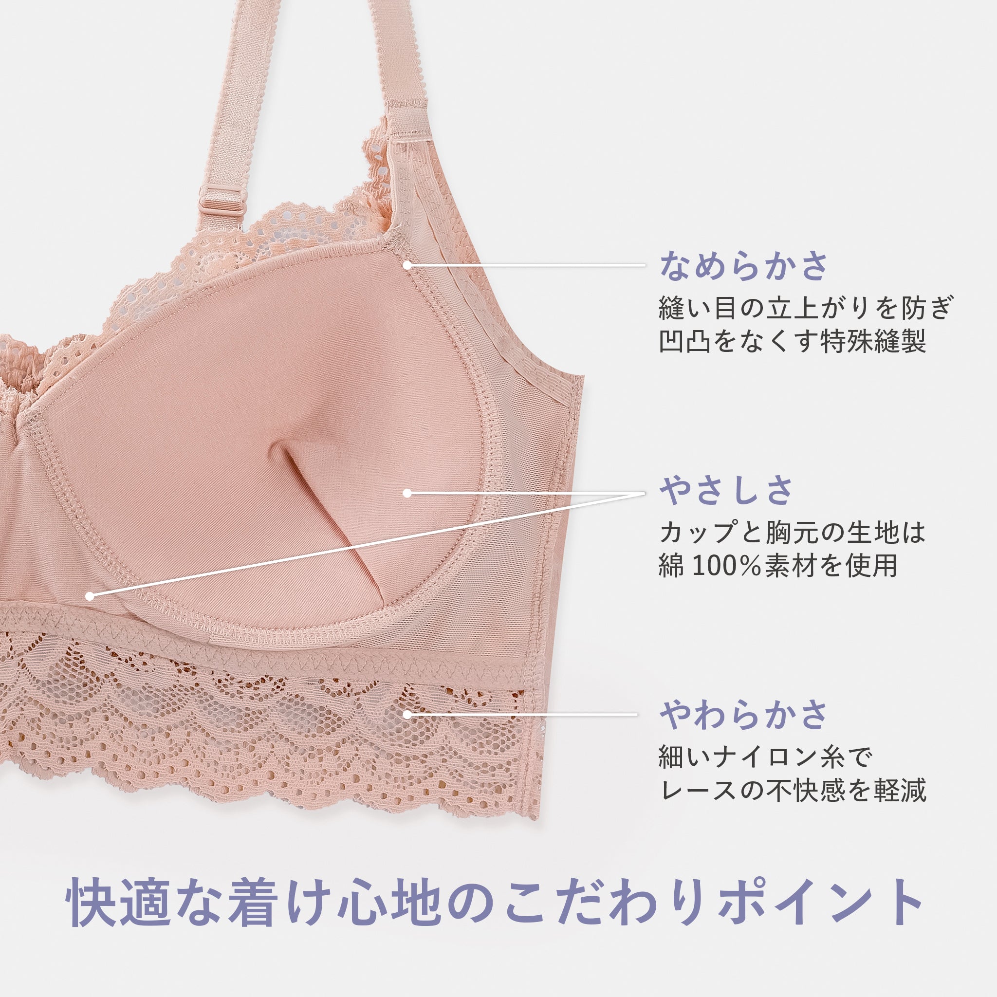 ノンワイヤーレーシーブラ〈カンパニュラ〉