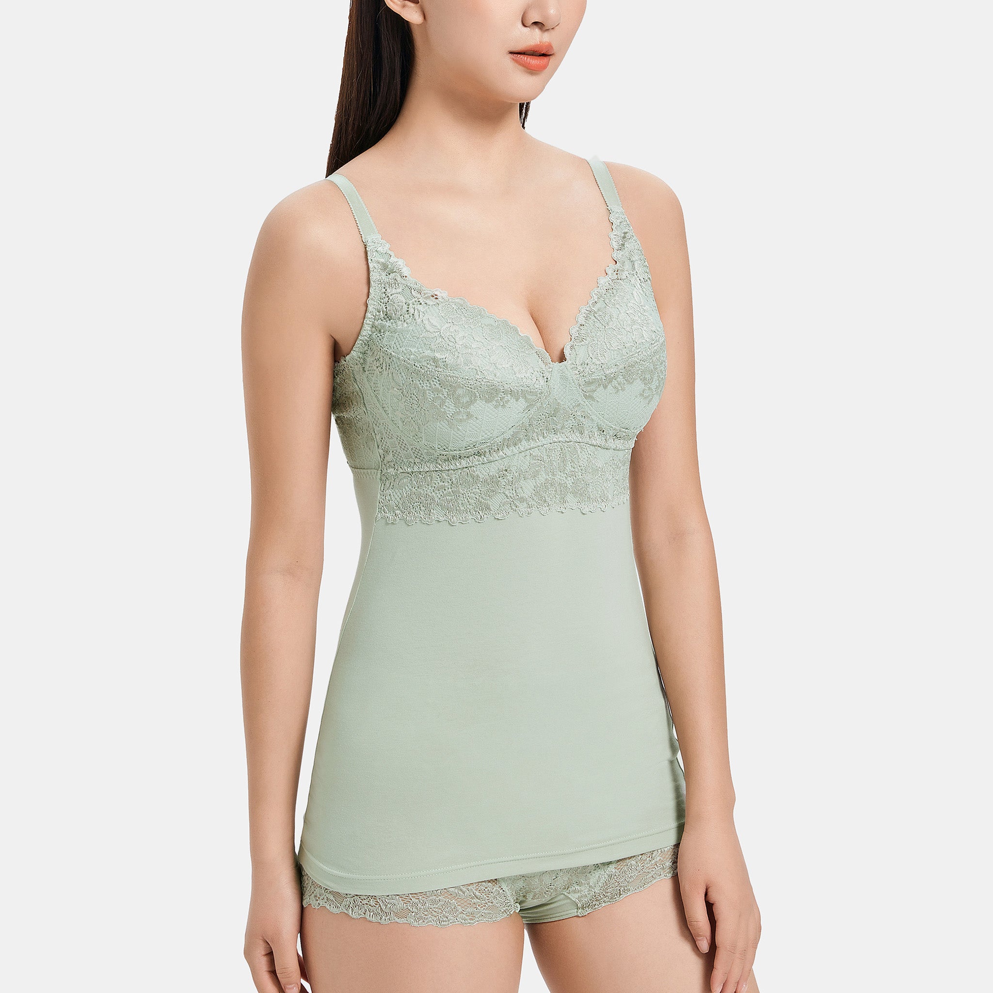 <30% OFF> <br>ノンワイヤーレーシーブラキャミ〈ガーデニア〉