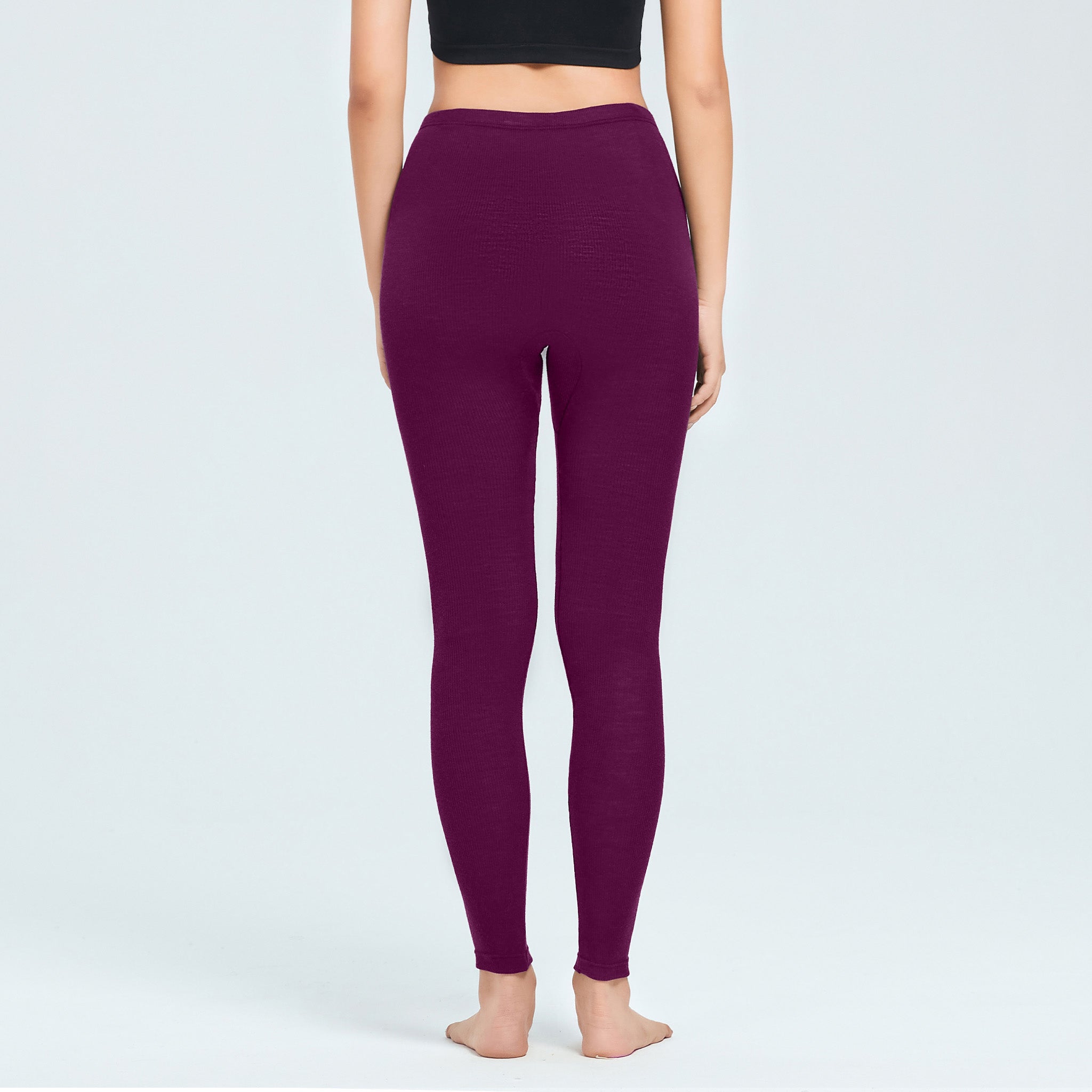 【luxe by mujyu】メリノウール100%リブ レギンス<br><span style="color: red;">今ならまとめ買いで5%OFF</span>