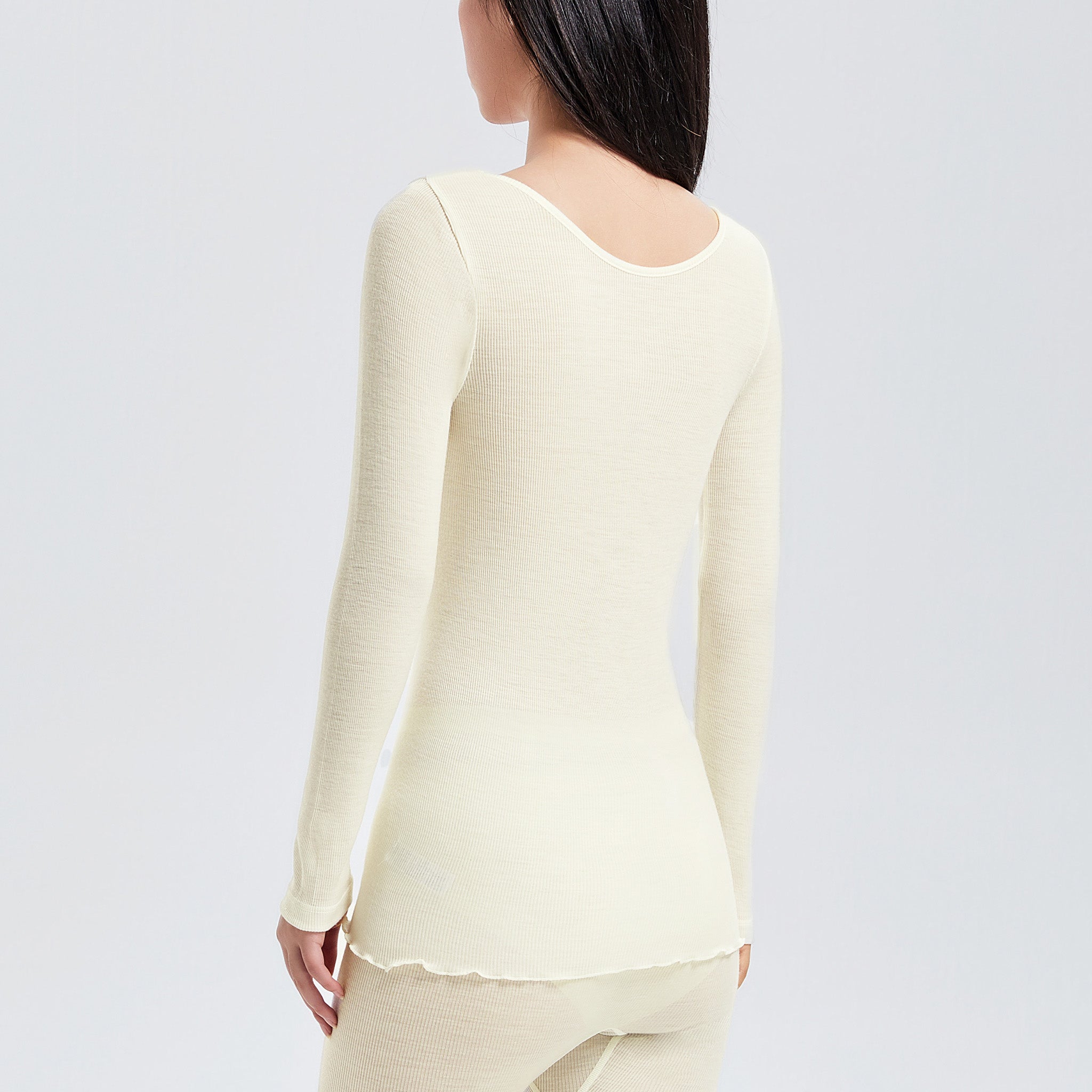 【luxe by mujyu】日本製メリノウール100%リブ プルオーバー<br><span style="color: red;">今ならまとめ買いで5%OFF</span>