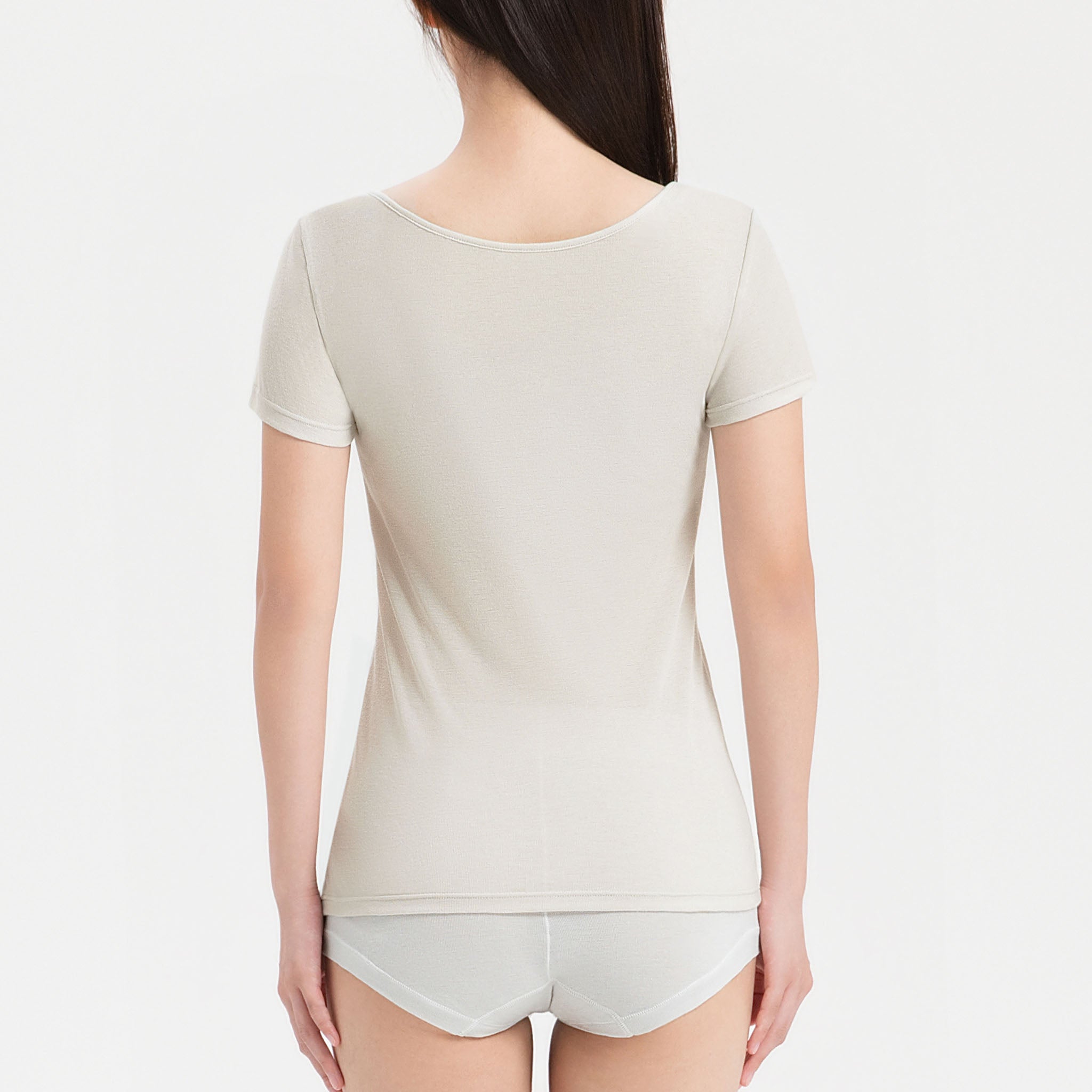 わき汗パッド付きフレンチスリーブシャツ<br><夏凪インナー>