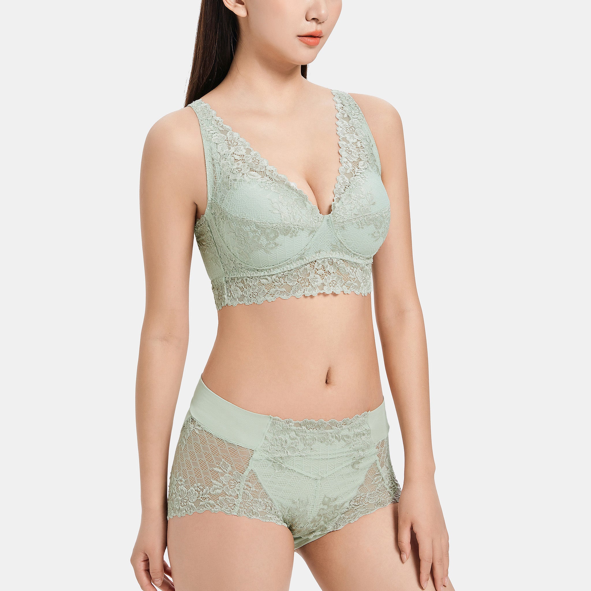 <30% OFF> <br>ノンワイヤーレーシーブラレット〈ガーデニア〉