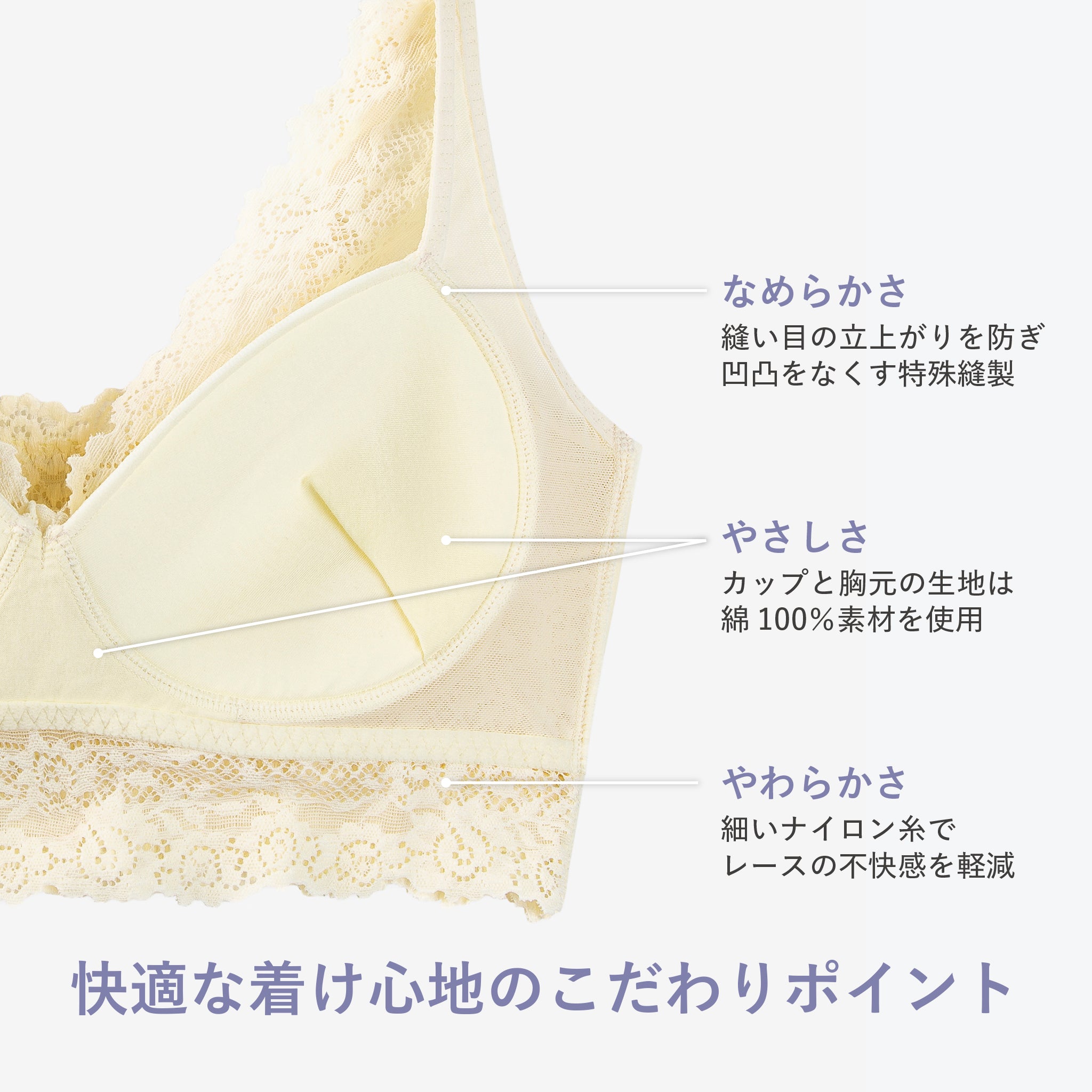 ノンワイヤーレーシーブラレット〈アネモネ〉