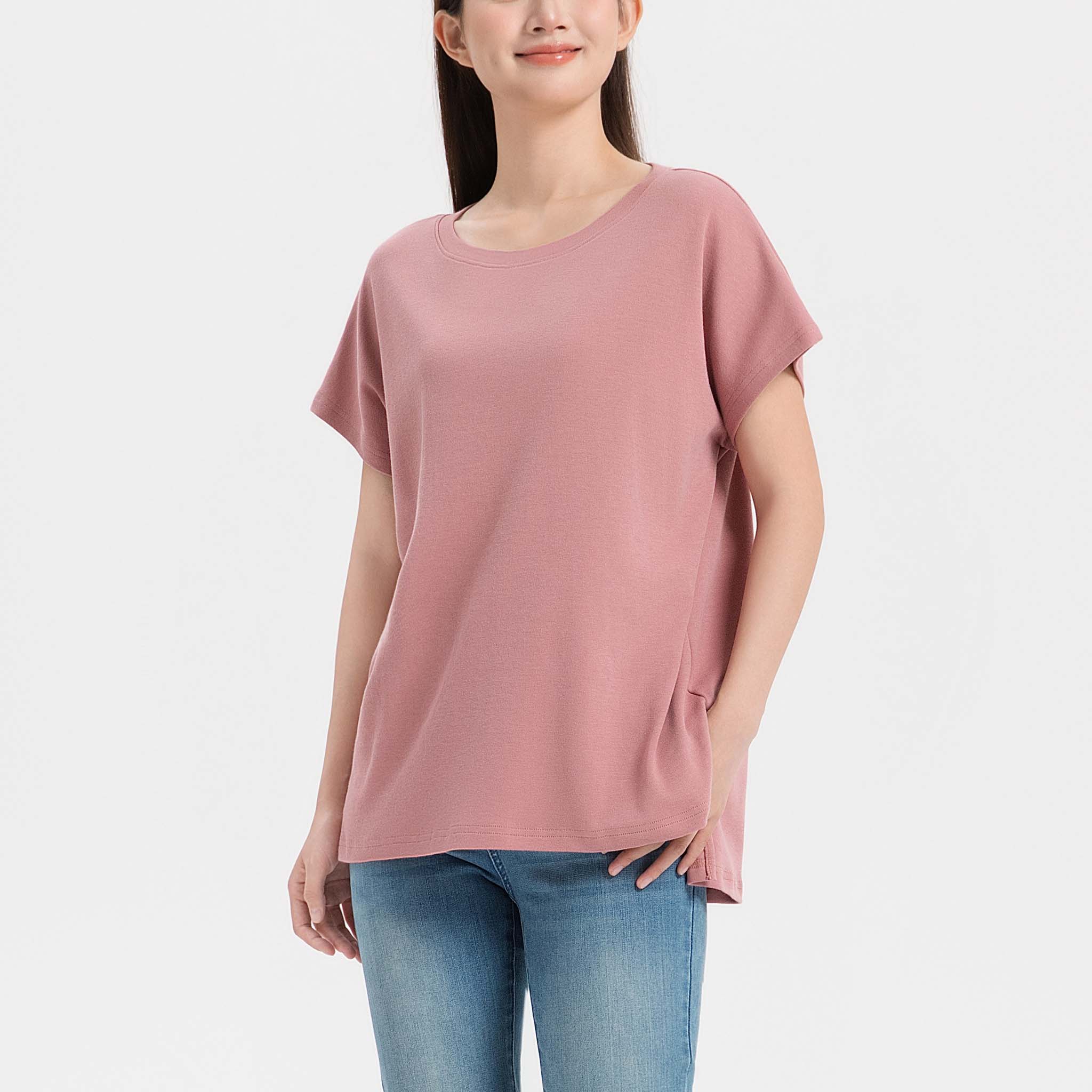 綿100% オーバーサイズTシャツ<br><夏凪ラウンジウェア>