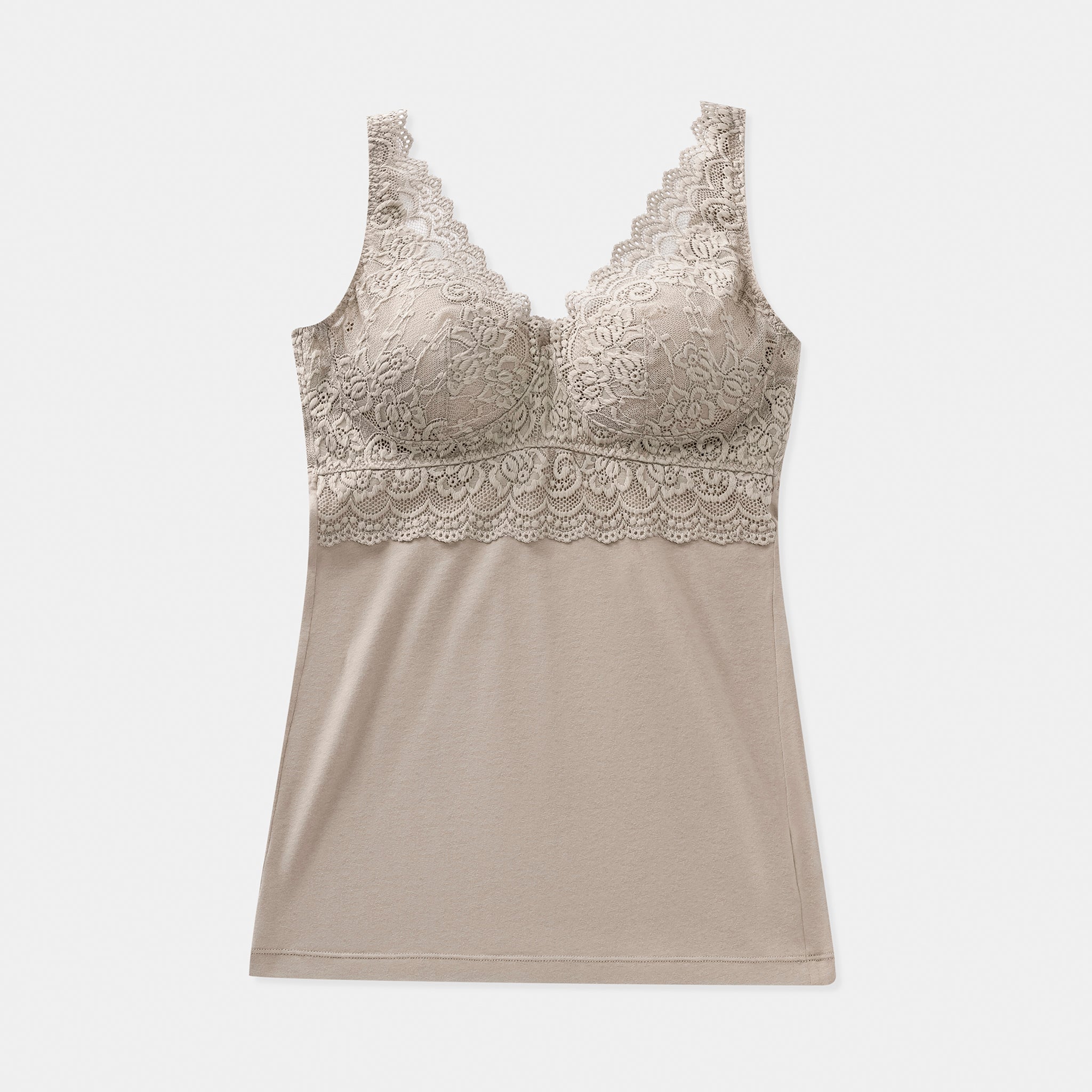 ノンワイヤーレーシーブラレットキャミ〈カンパニュラ〉