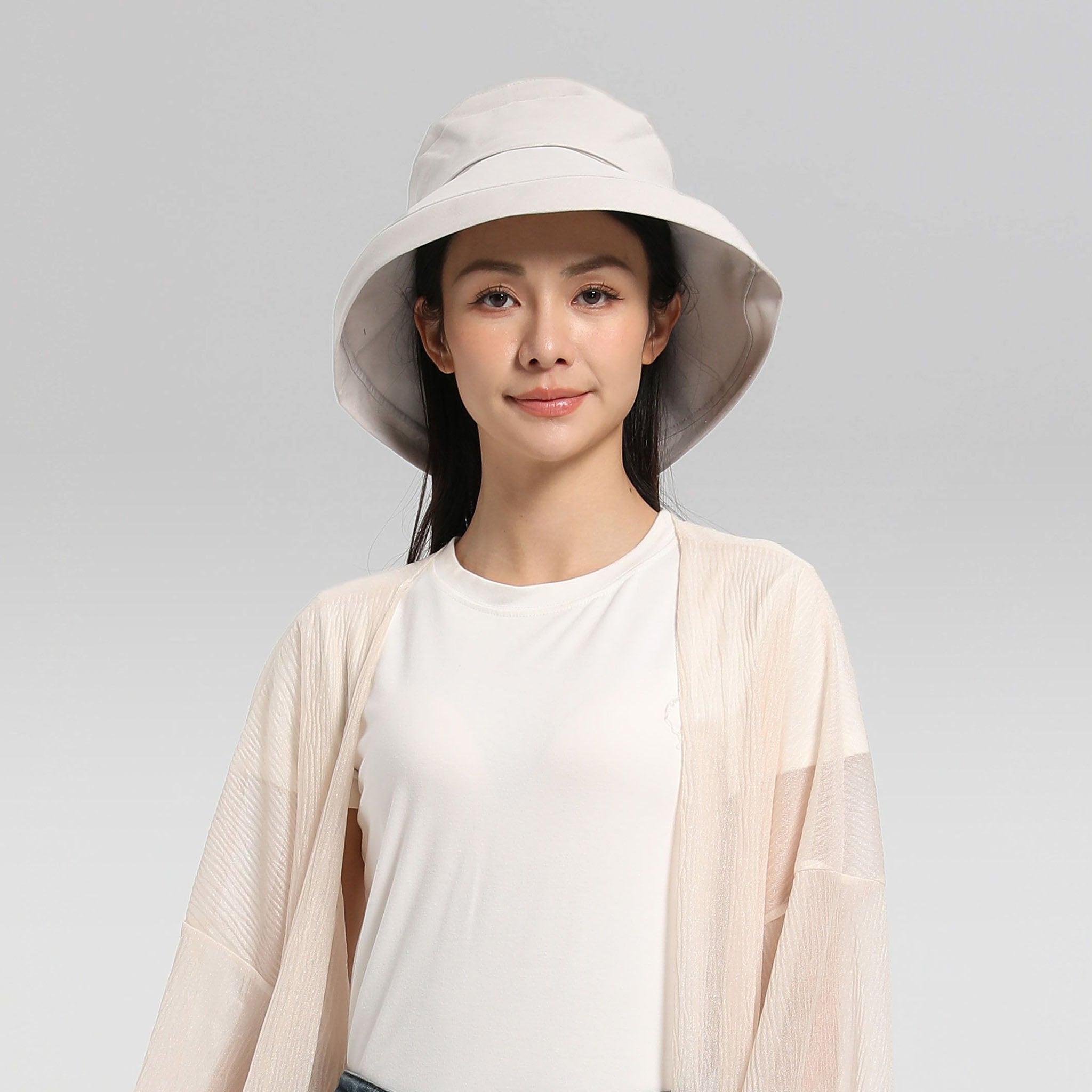 UV対策 リボンハット