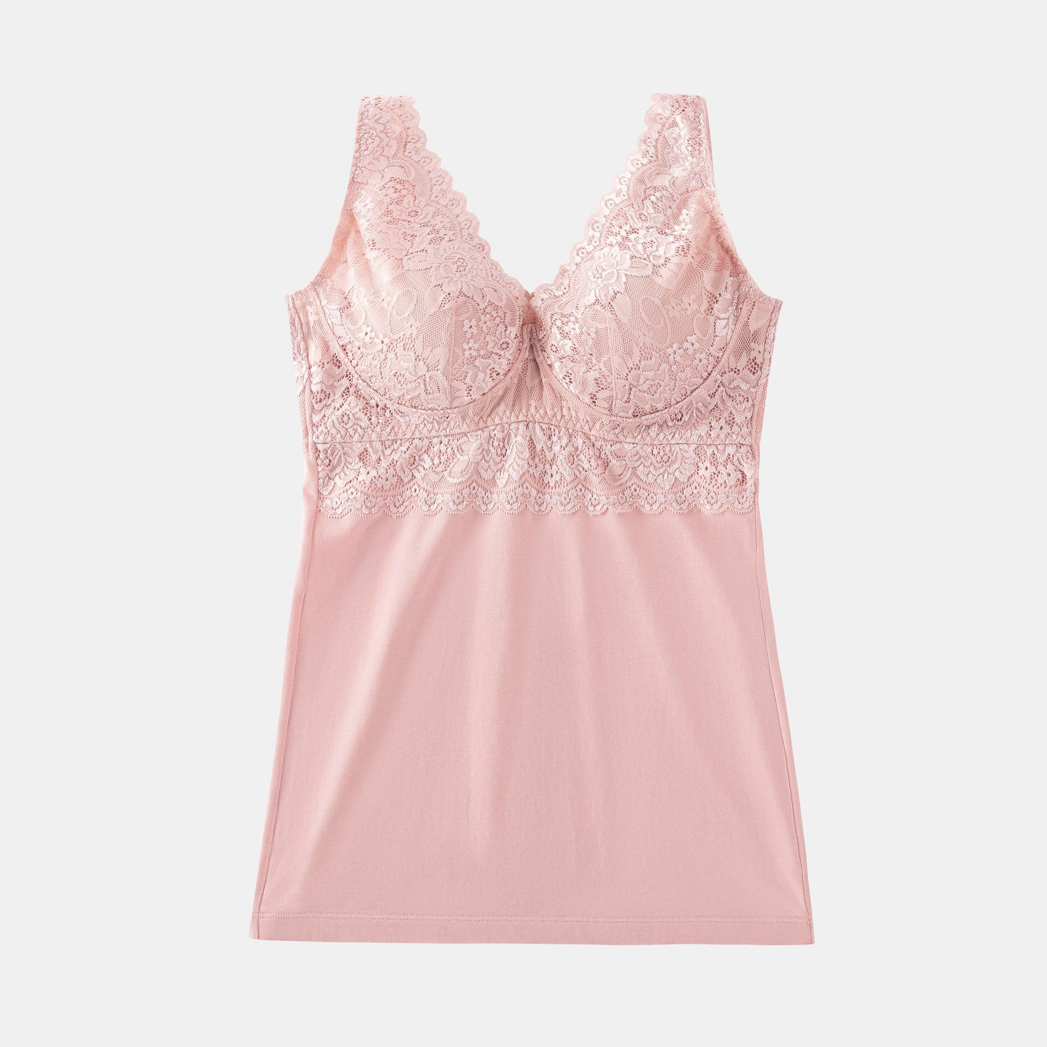 ノンワイヤーレーシーブラレットキャミ〈ティアレ〉