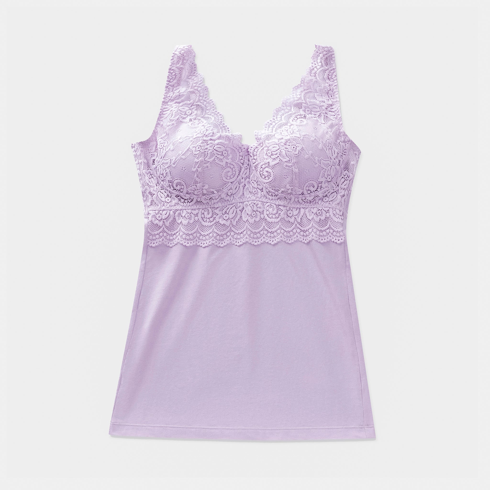 ノンワイヤーレーシーブラレットキャミ〈カンパニュラ〉