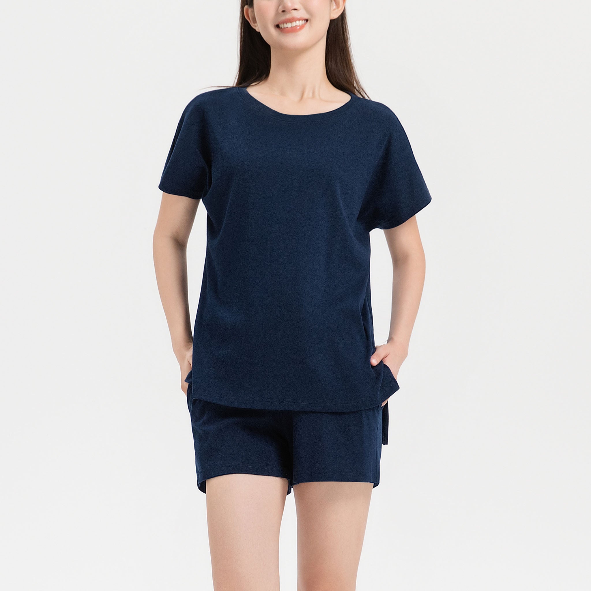 綿100% 涼やかオーバーサイズTシャツ&ショートパンツ <夏凪ラウンジウェア>