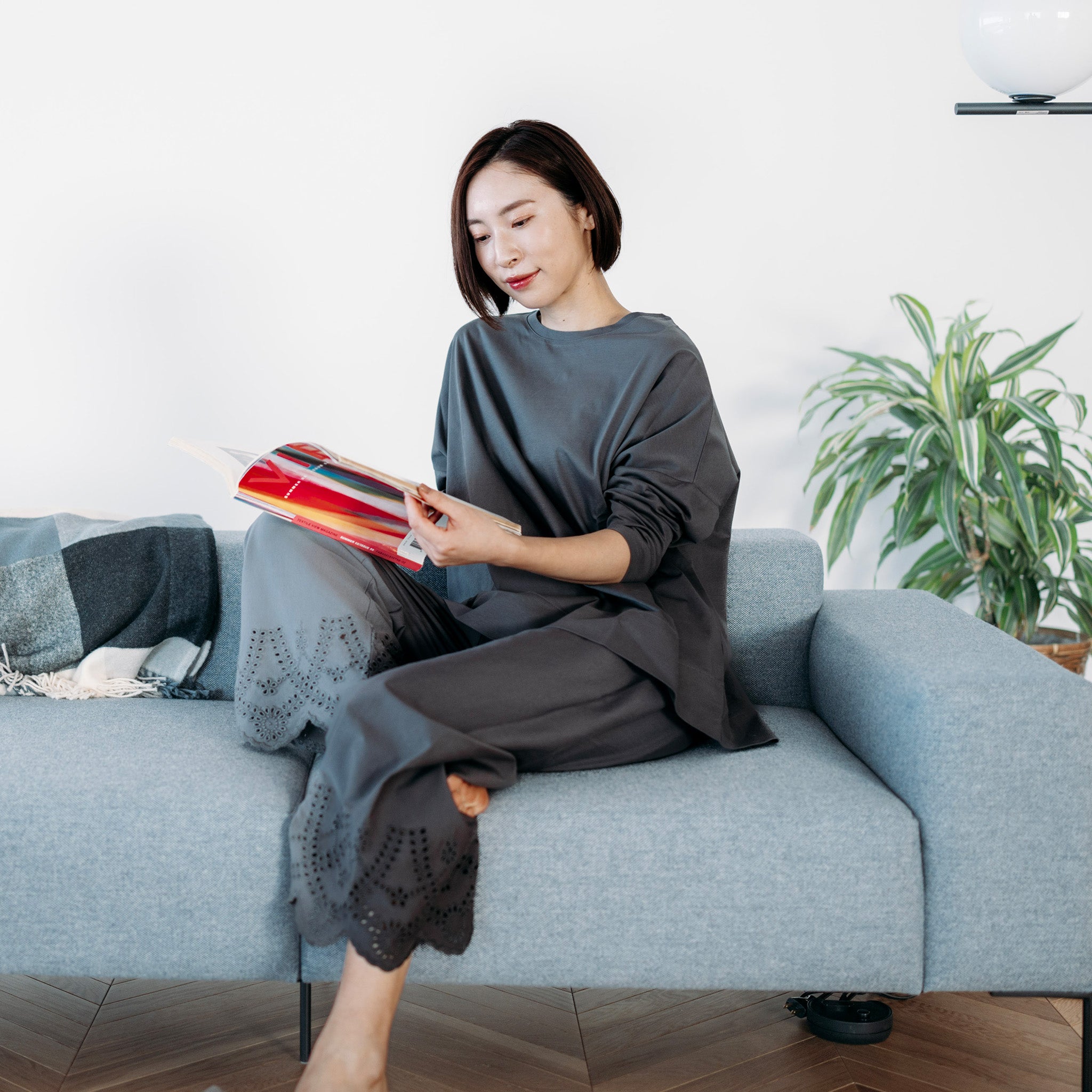 【50%OFF】<br>【luxe by mujyu】コットン100% ラウンジウエア トップス