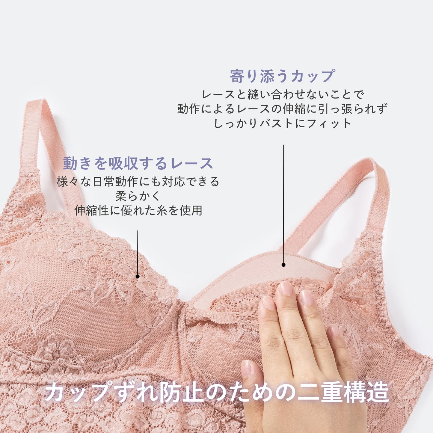 ノンワイヤーレーシーブラ〈ランタナ〉