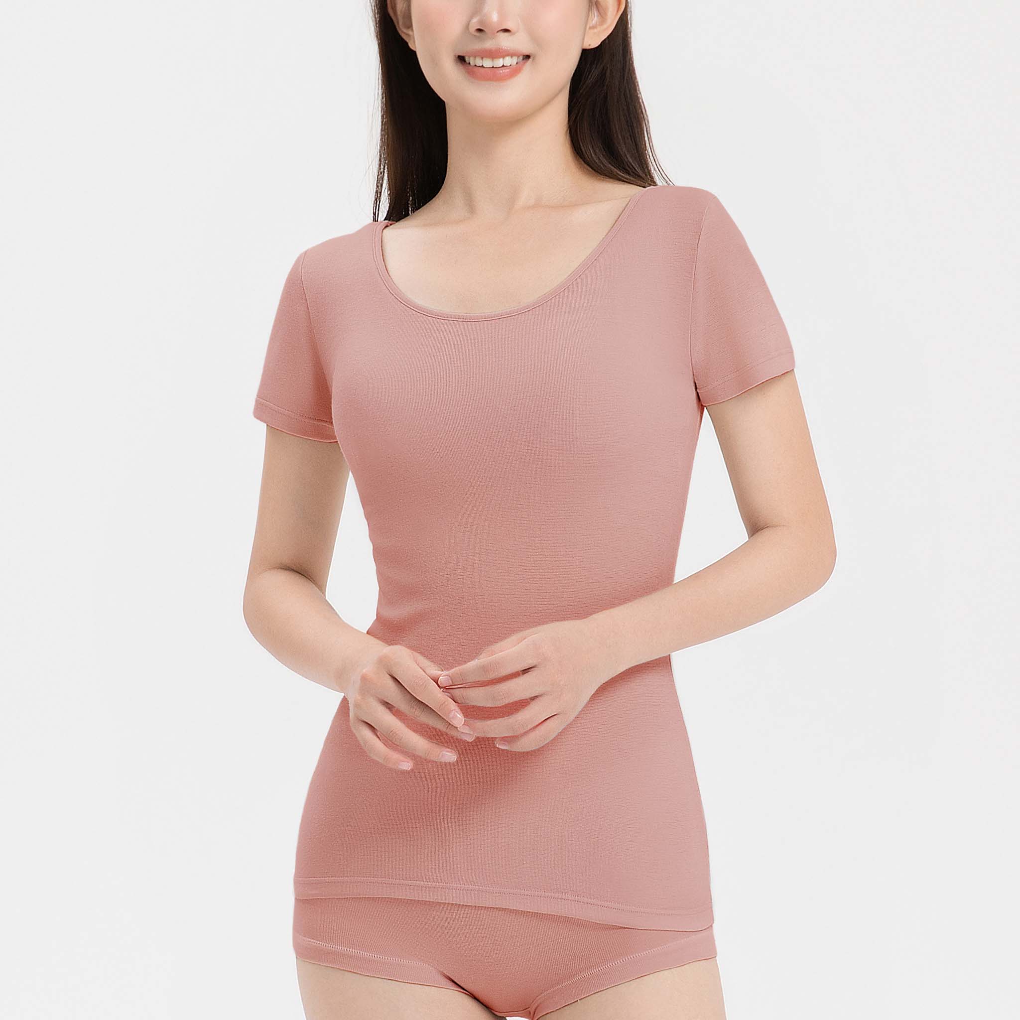 わき汗パッド付きフレンチスリーブシャツ<br><夏凪インナー>