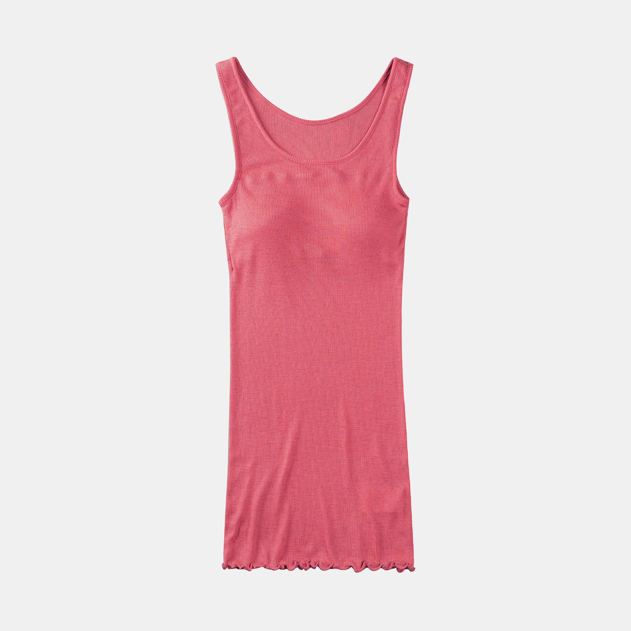 【luxe by mujyu】日本製メリノウール100%リブ カップ付きタンク<br><span style="color: red;">今ならまとめ買いで10%OFF</span>