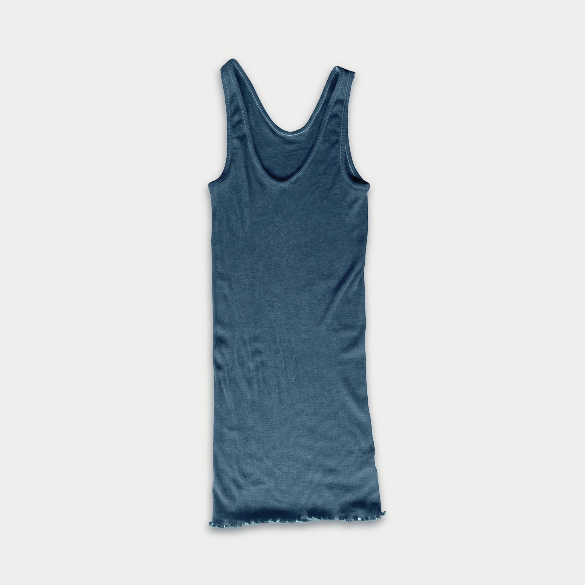 【受注生産】日本製 藍染メリノ100％リブタンク<br><span style="color: red;">コラボスタートキャンペーン割15％OFF！</span>